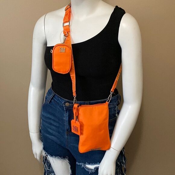 NWT Steve Madden Mini Crossbody Bag - Neon Orange - Picture 5 of 12